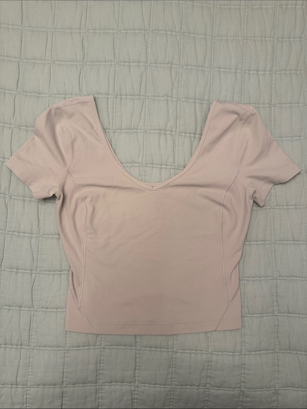 lululemon athletica Pale Pink Scoop-Neck Crop Top